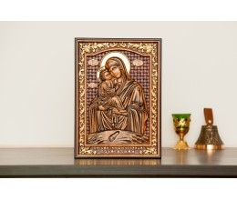 Икона резная Богородица Почаевская